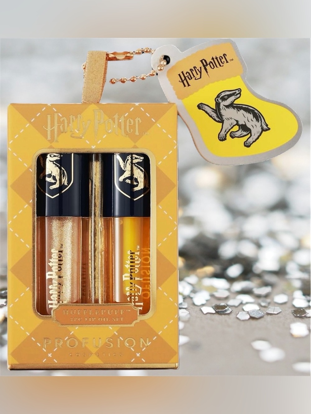 Profusion Cosmetics Harry Potter Hufflepuff Lip Oil Duo
